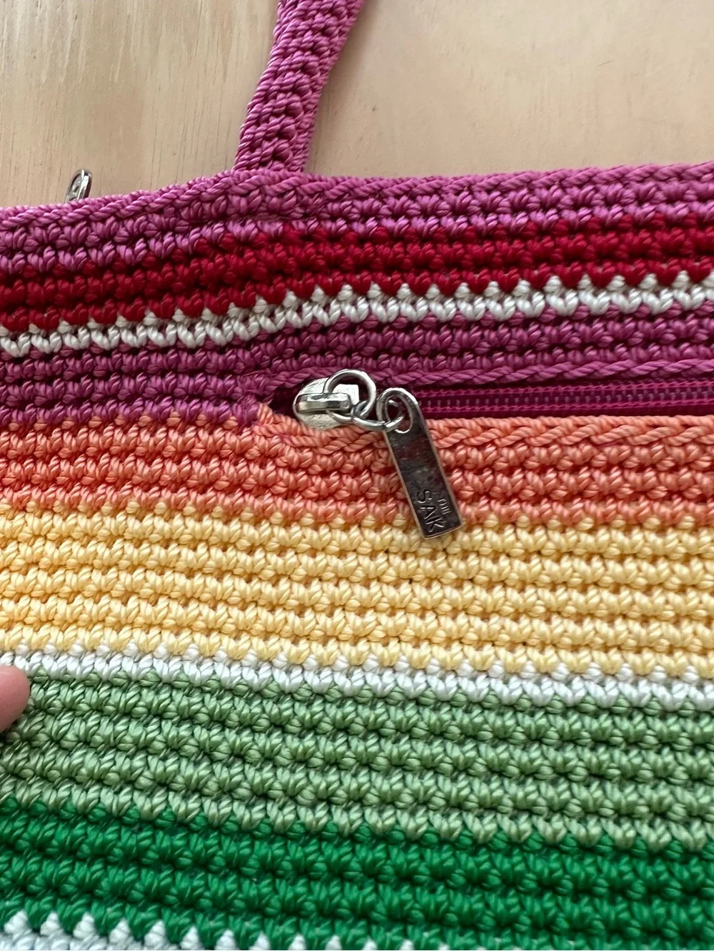 The Sak Rainbow Crochet Shoulder Bag